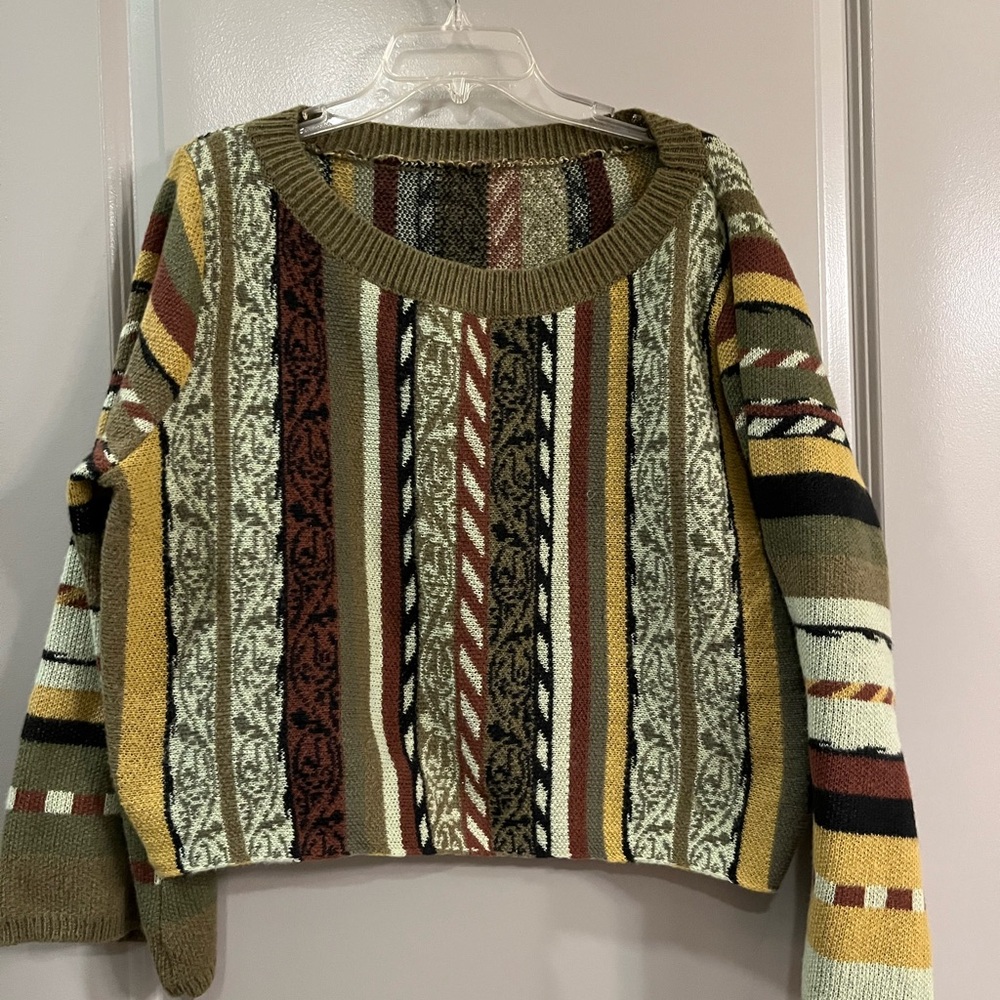 SHEIN Multicolor Striped Knit Sweater